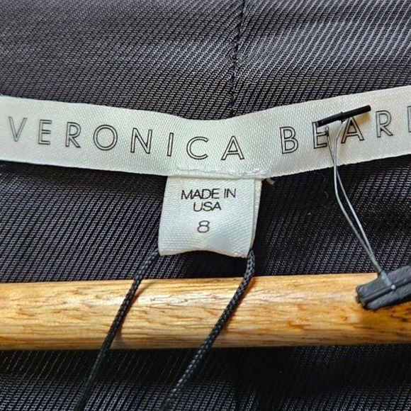 Veronica  Beard Burke Herringbone Cropped Jacket 100% Wool 100% Faux Fur - Picture 14 of 16